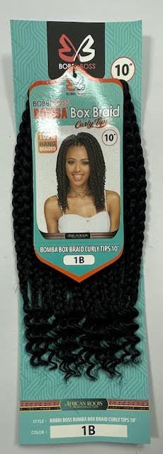 Bobbi Boss Synthetic Crochet Braid Hair BOMBA BOX CURLY TIPS 10"