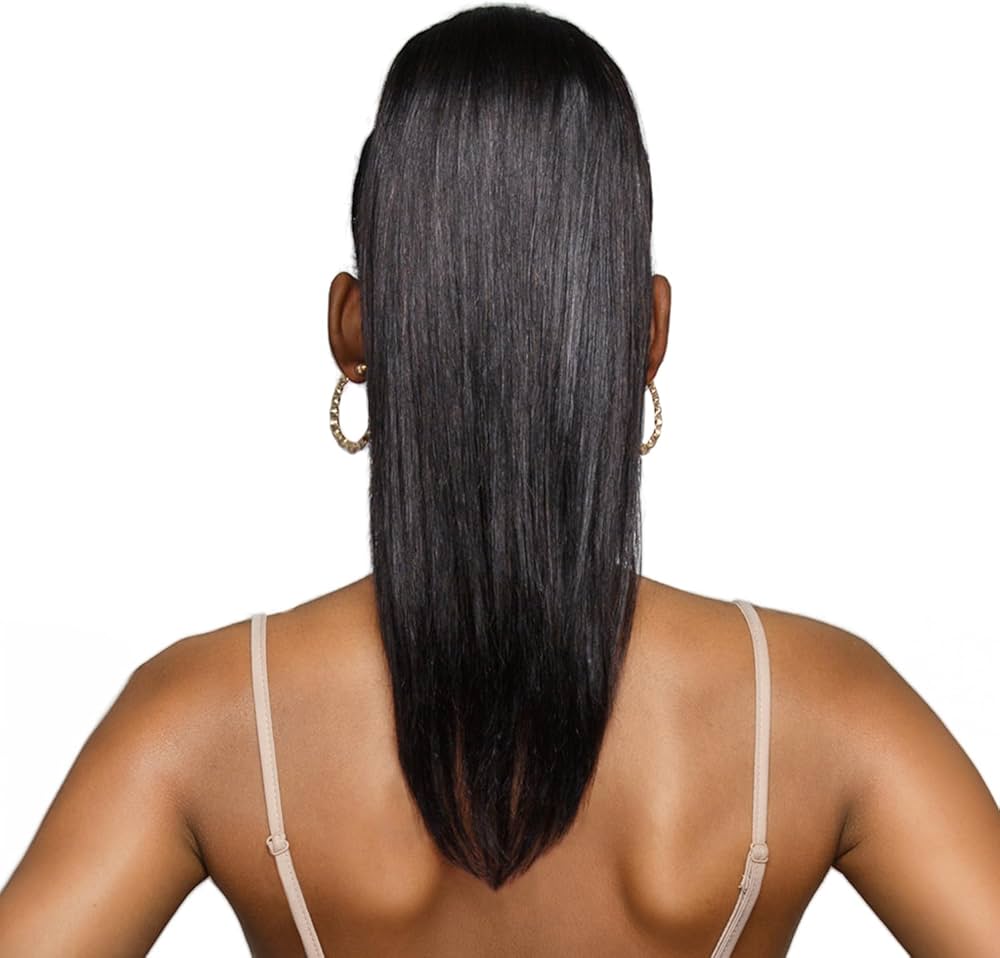 Bobbi Boss 100% Human Hair Drawstring Ponytail STRAIGHT 18
