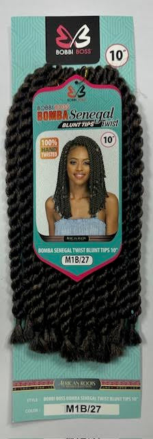Bobbi Boss Synthetic Crochet Braid Hair BOMBA SENEGAL TWIST BLUNT TIPS 10"