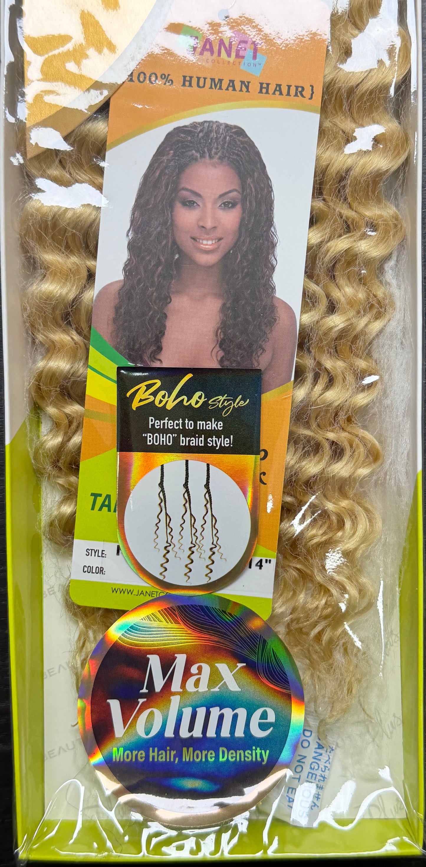 Janet Collection 100% Human Hair for Braiding NEW DEEP BULK 14"