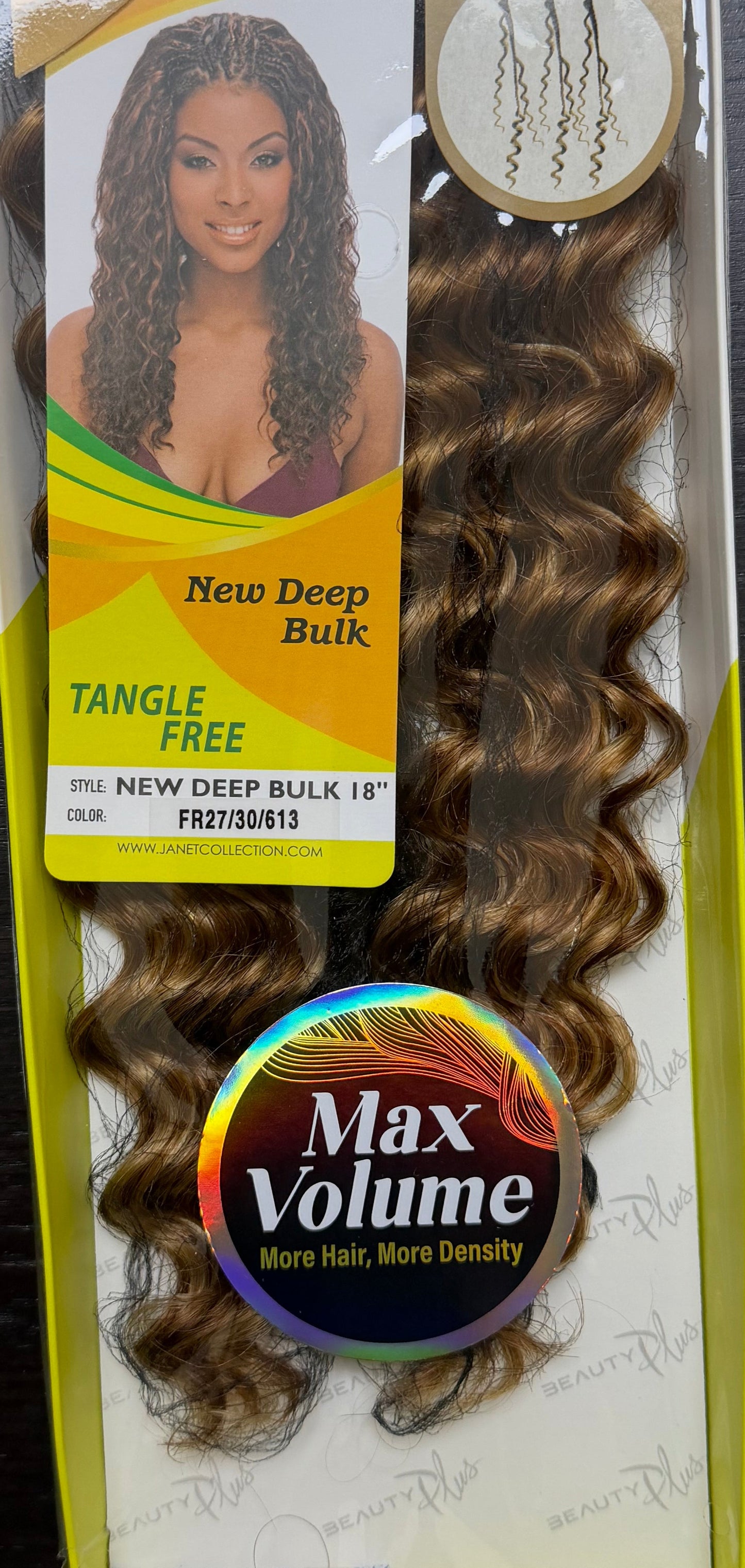 Janet Collection 100% Human Hair for Braiding NEW DEEP BULK 18"