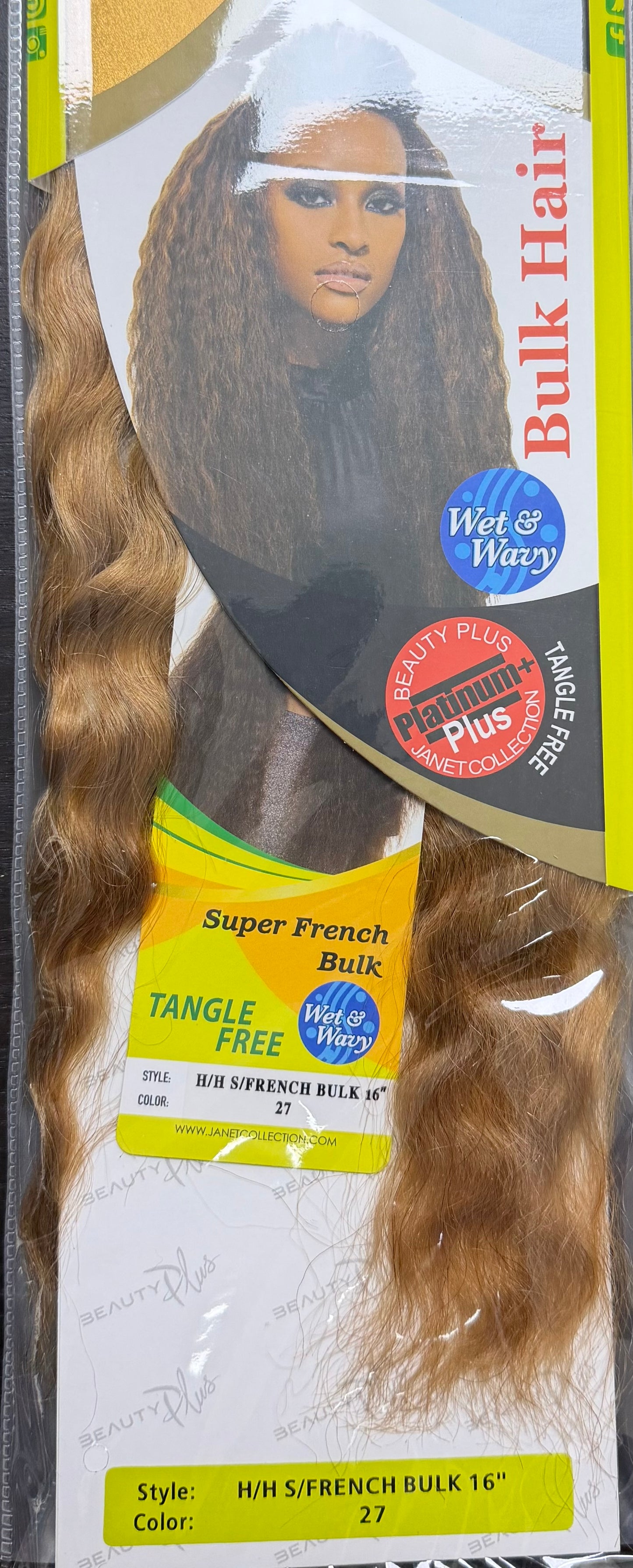 Janet Collection 100% Human Hair for Braiding SUPER FRENCH BULK 16"