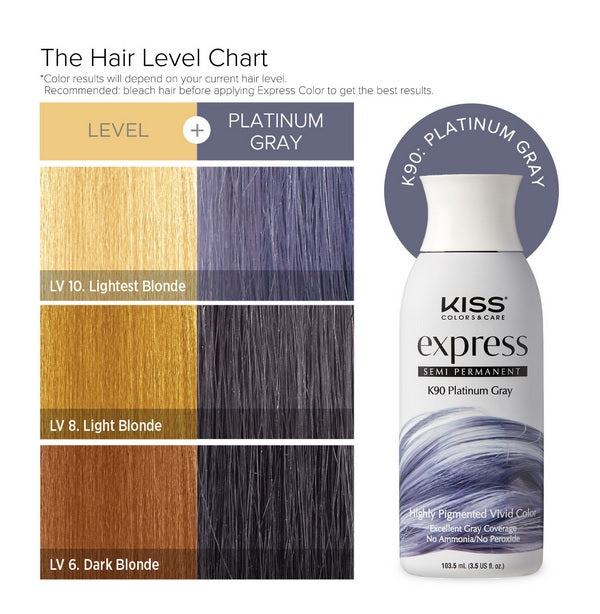 Kiss Express Semi-Permanent Hair Color 3.5 US fl. oz.