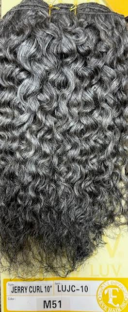 Eve Hair 100% Human Hair JERRY CURL (salt & pepper)