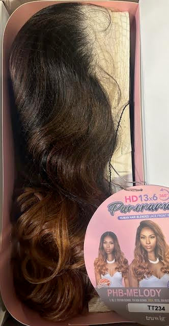 tru wig Human Blended Lace Front Wig PHB-MELODY