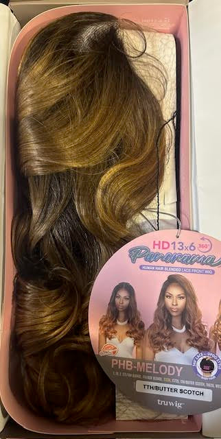 tru wig Human Blended Lace Front Wig PHB-MELODY