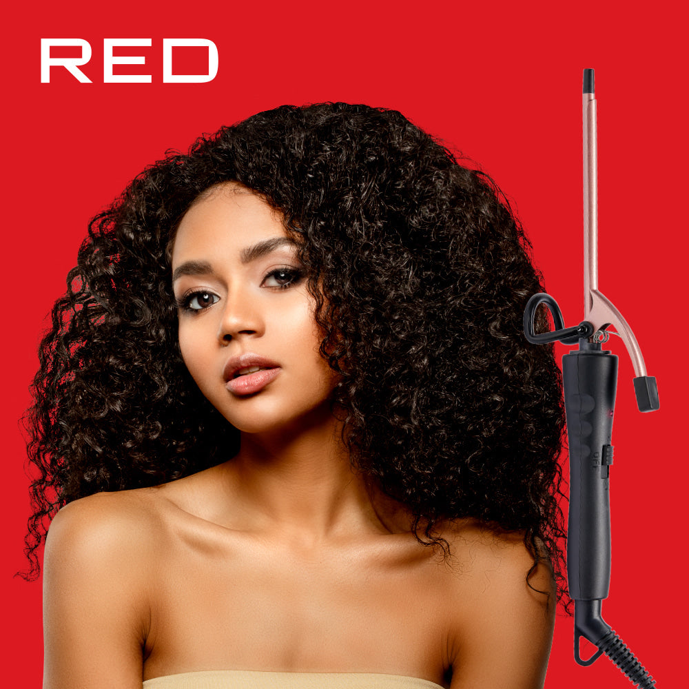 Red by Kiss 1/4″ Pencil Curling Iron Extra Small Ceramic Coating Barrel