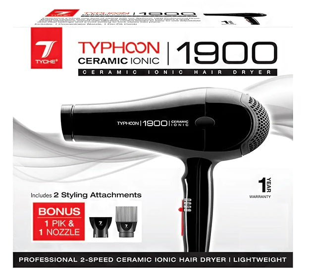 Nicka K Tyche Typhoon Ceramic Ionic 1900 Hair Dryer TP-1900