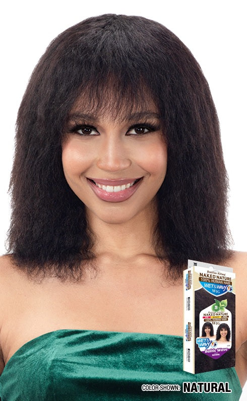 Naked Nature Brazilian Natural 100% Human Hair Wet & Wavy Wig BALTIC WAVE