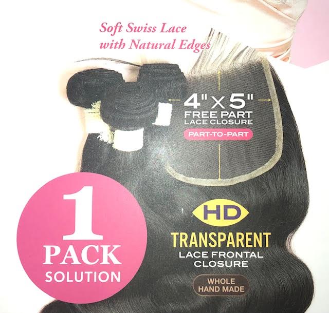 Janet Melt 100% Natural Virgin Human Hair - NATURAL BODY 3PCS+4x5 HD CLOSURE