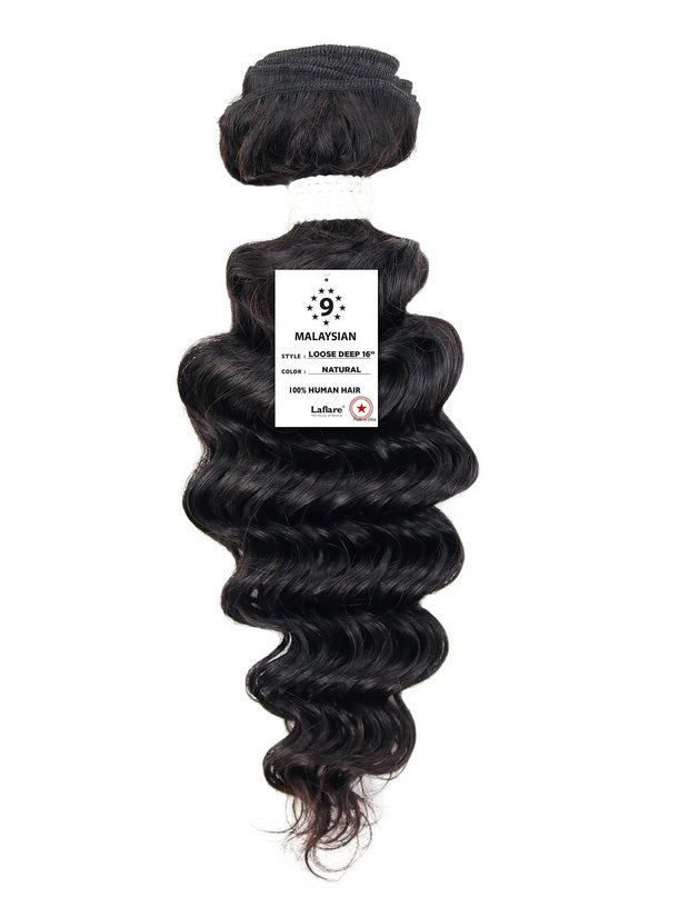 LaFlare 100% Unprocessed Natural MALAYSIAN Virgin Human Hair - LOOSE DEEP