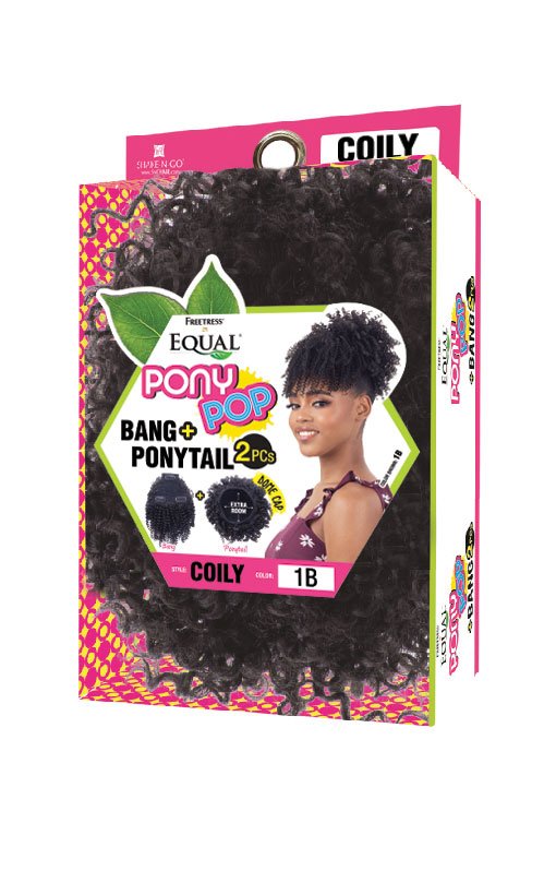 Freetress Equal Synthetic Pony Pop Bang & Ponytail COILY