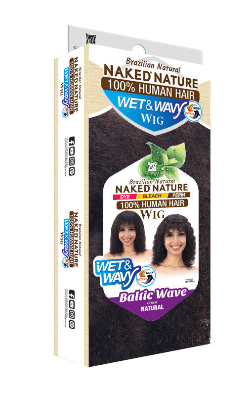 Naked Nature Brazilian Natural 100% Human Hair Wet & Wavy Wig BALTIC WAVE