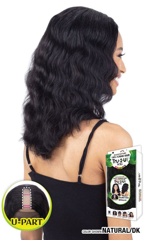 Naked Nature 100% Human Hair Tru-2-U Part Wig TRU-BODY WAVE