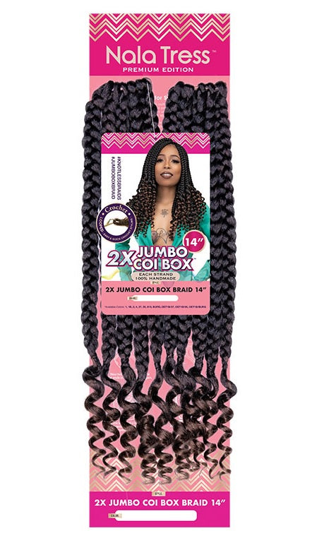 Janet Collection Nala Tress Synthetic Crochet Braid Hair JUMBO COI BRAID 14"
