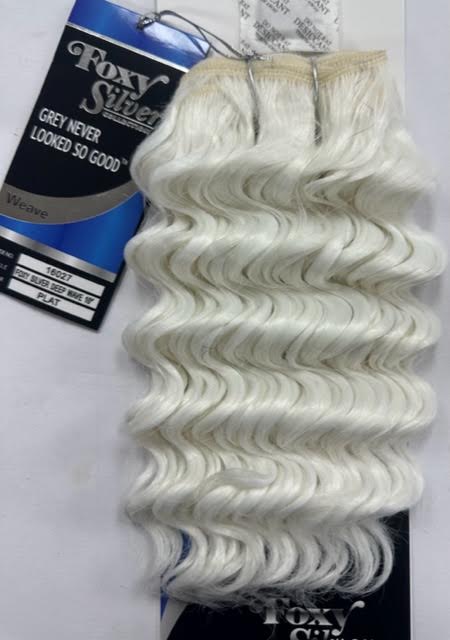 Foxy Silver Human Blend Hair for Weaving DEEP WAVE
