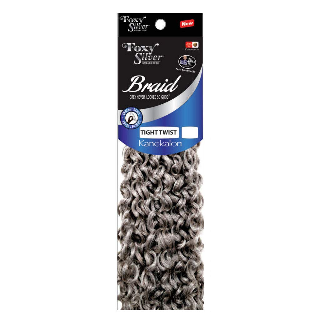 Foxy Silver Synthetic Braiding Hair TIGHT TWIST 12"