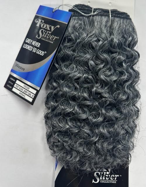 Foxy Silver Human Blend Hair for Weaving JERRY CURL