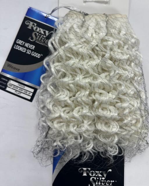 Foxy Silver Human Blend Hair for Weaving JERRY CURL