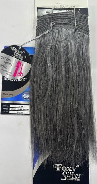 Foxy Silver 100% Human Hair for Weaving YAKI