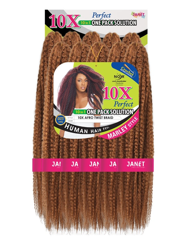 Janet Collection Synthetic Crochet Braiding Hair 10X AFRO TWIST BRAID