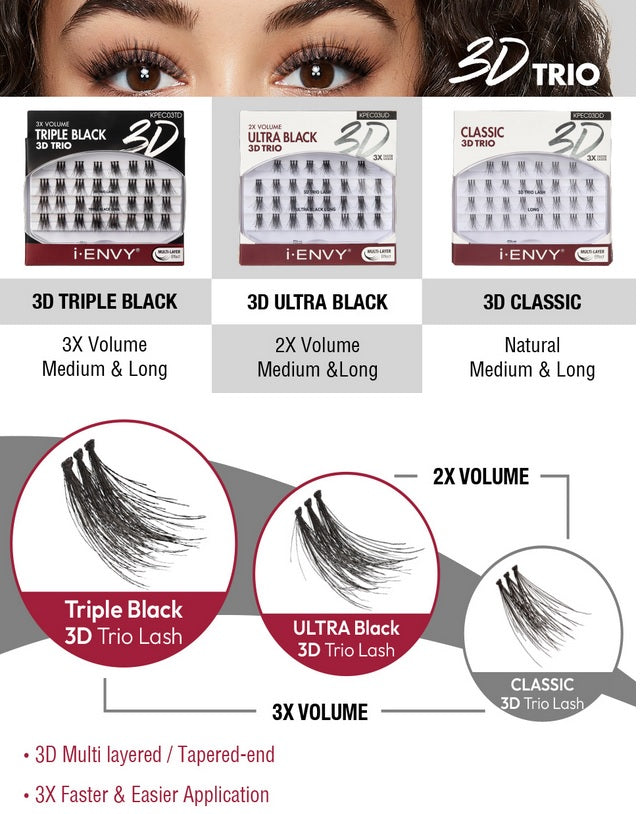 i*ENVY Triple Black Trio Lashes - 3D Trios