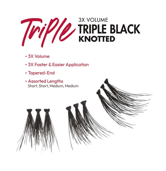 i*ENVY Triple Black KNOTTED Trio Lashes -