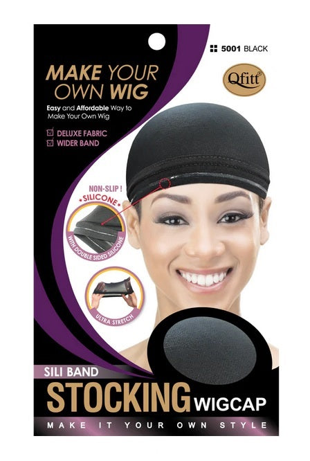 Qfitt Stocking Wig Cap with Silicone Band