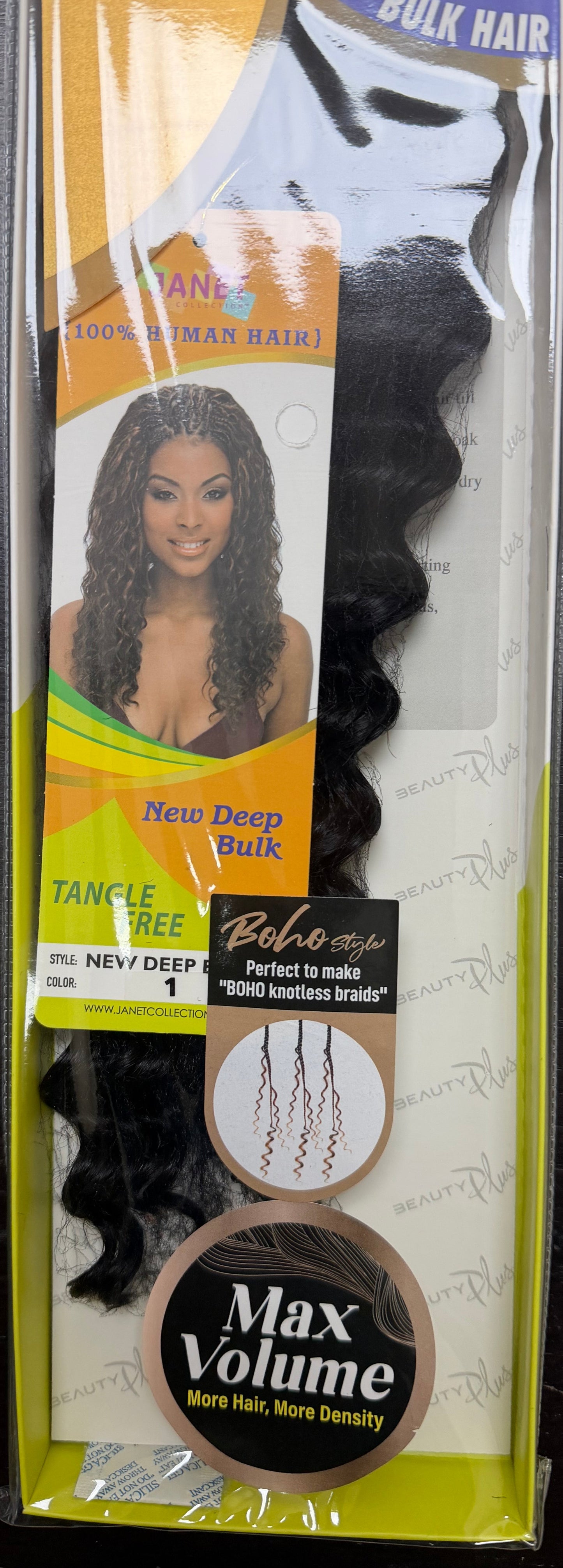 Janet Collection 100% Human Hair for Braiding NEW DEEP BULK 18"