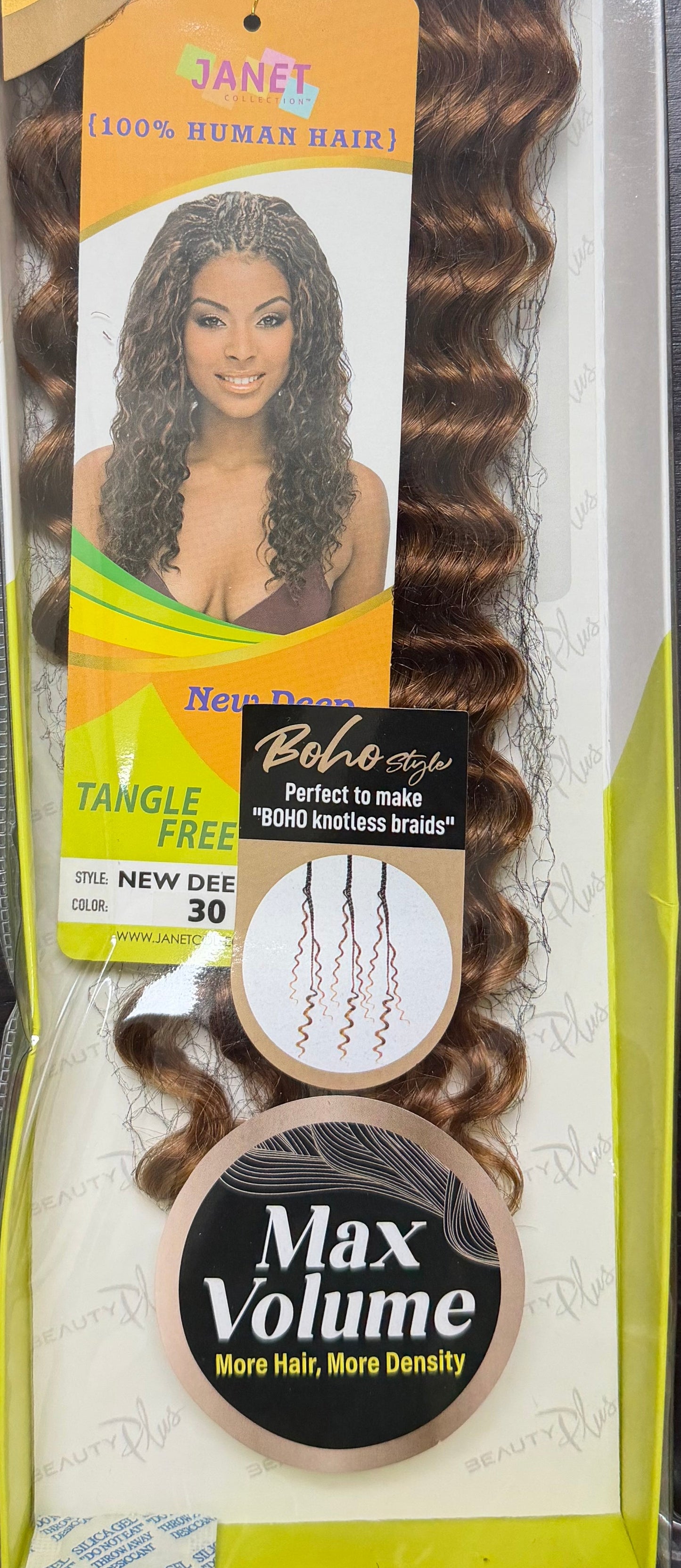 Janet Collection 100% Human Hair for Braiding NEW DEEP BULK 18"