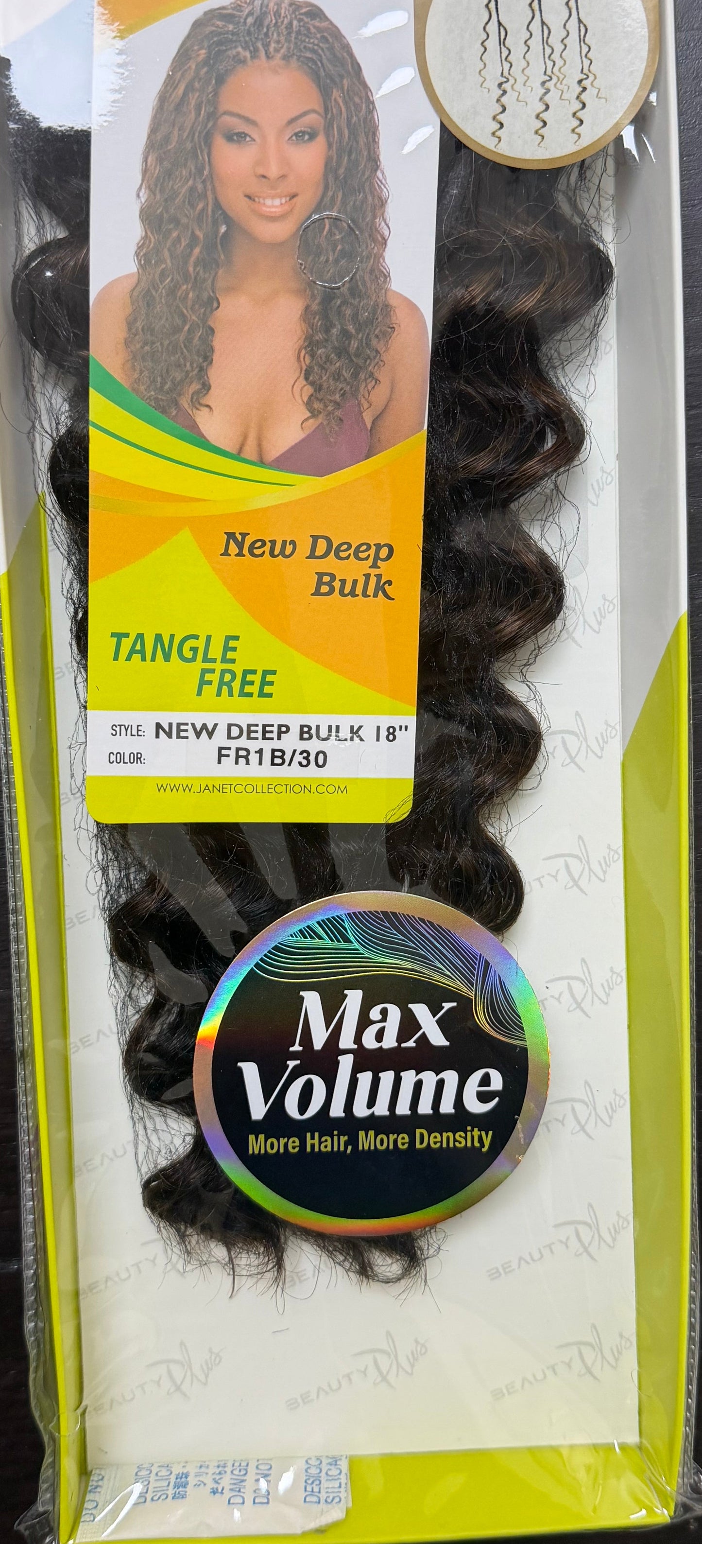 Janet Collection 100% Human Hair for Braiding NEW DEEP BULK 18"