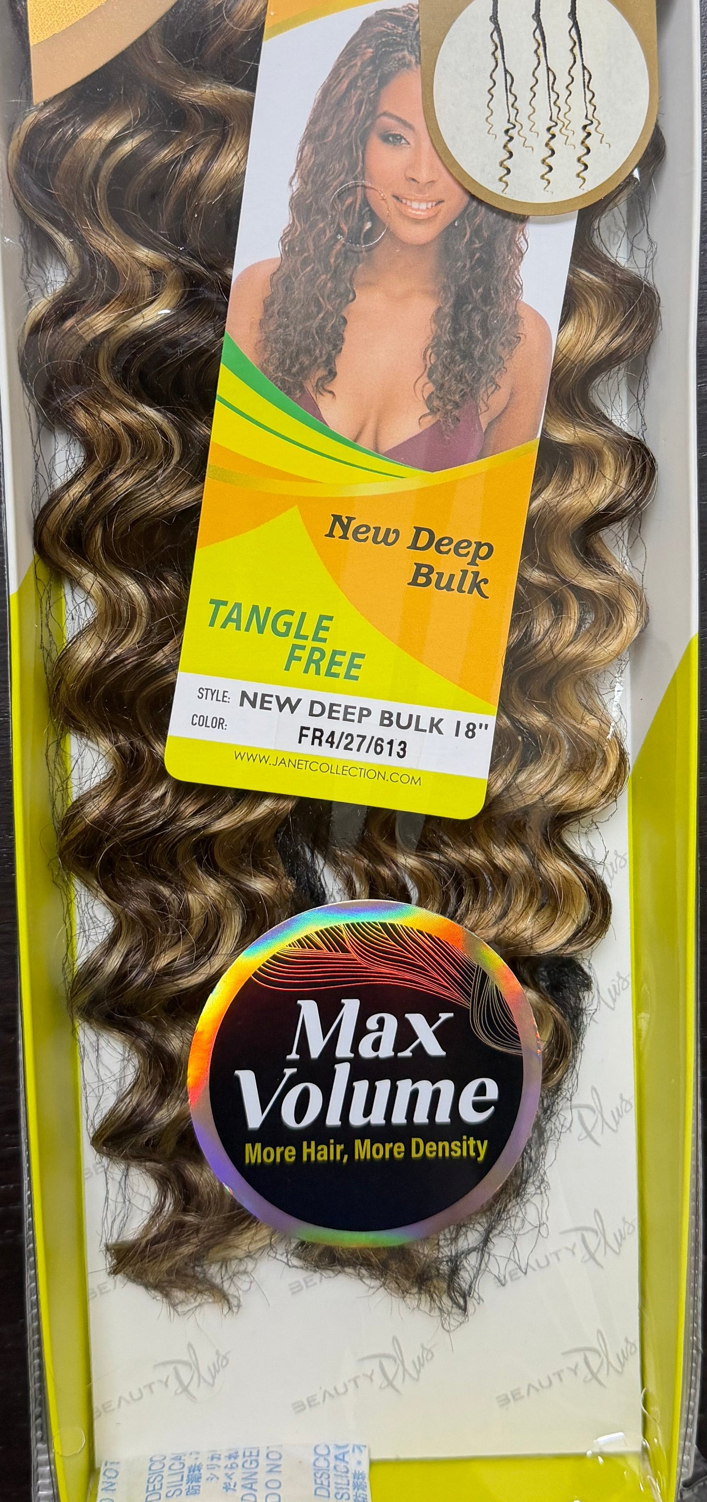 Janet Collection 100% Human Hair for Braiding NEW DEEP BULK 18"