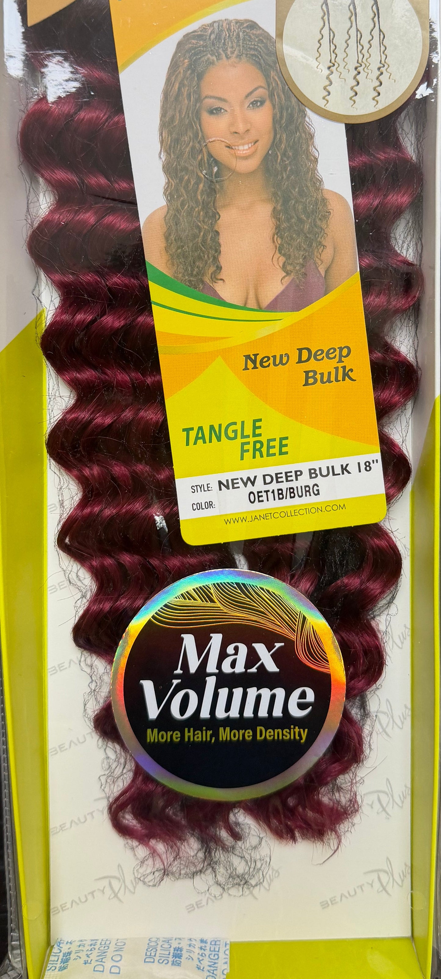 Janet Collection 100% Human Hair for Braiding NEW DEEP BULK 18"