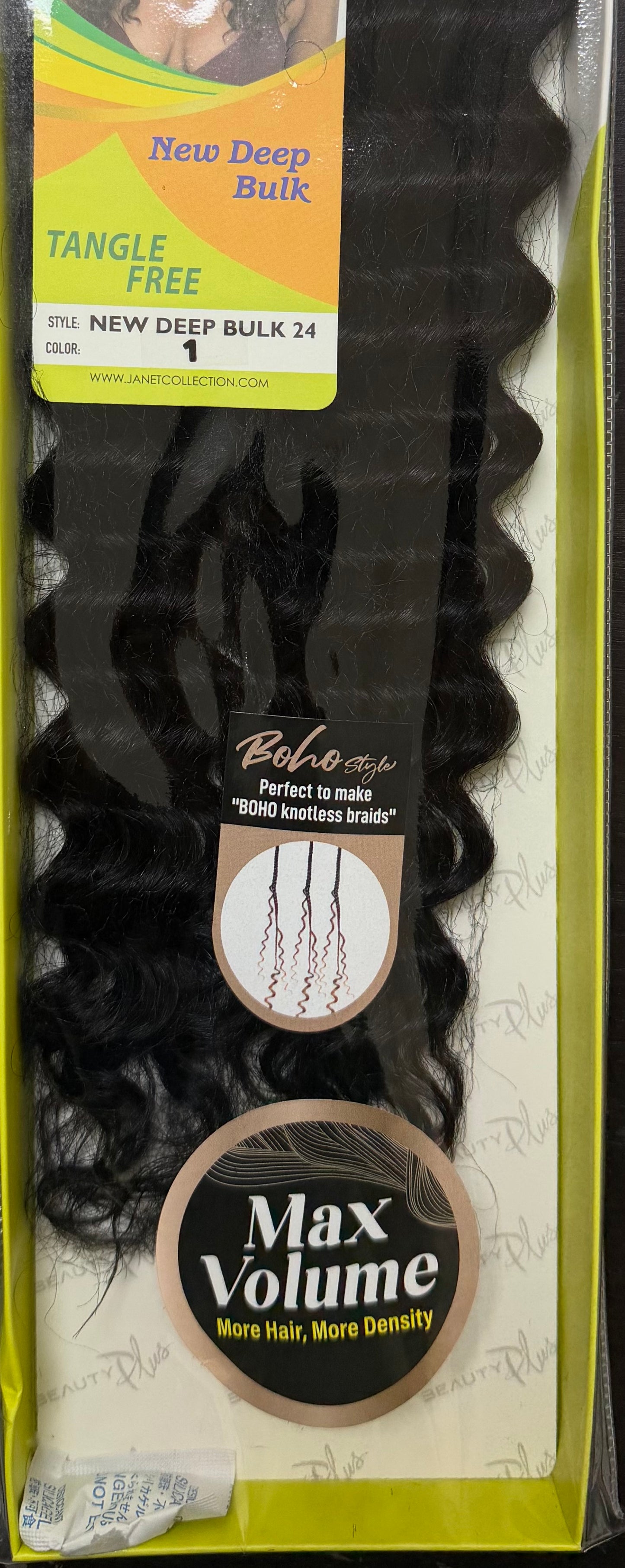 Janet Collection 100% Human Hair for Braiding NEW DEEP BULK 24"