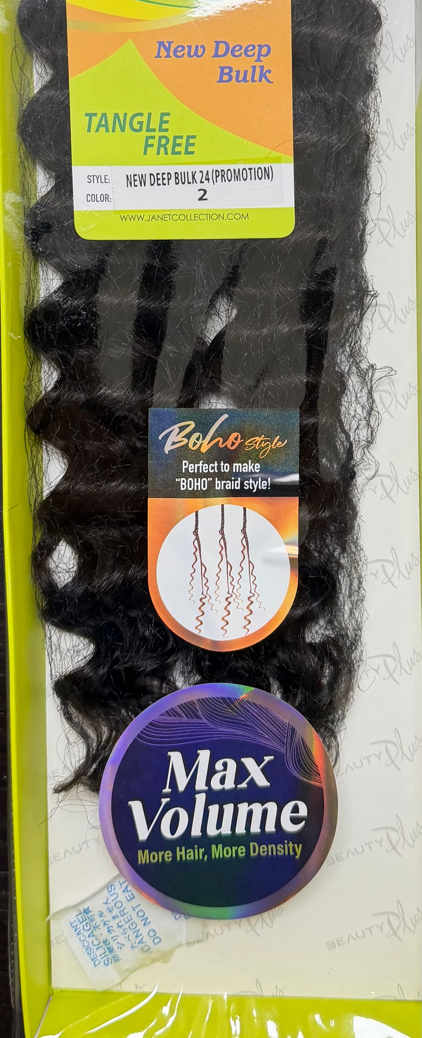 Janet Collection 100% Human Hair for Braiding NEW DEEP BULK 24"