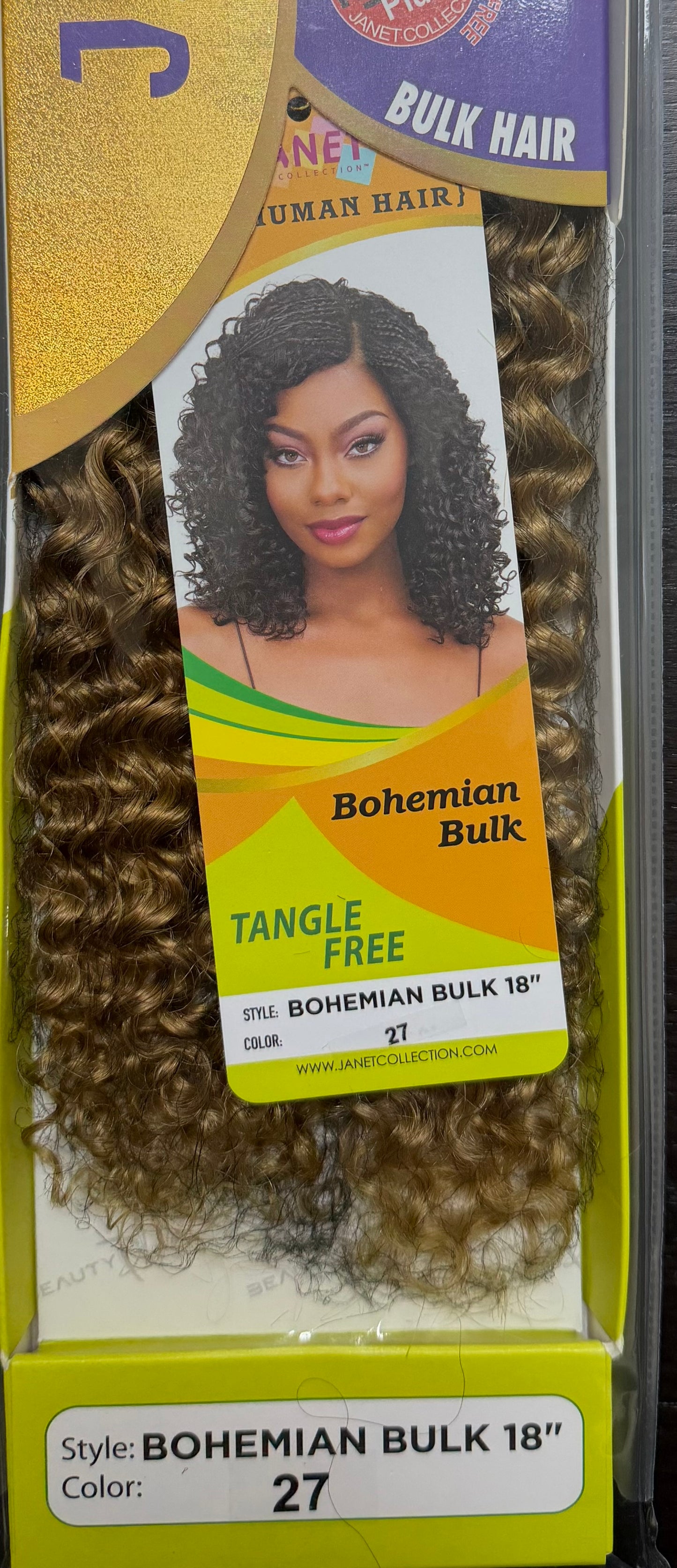 Janet Collection 100% Human Hair for Braiding BOHEMIAN BULK 18"