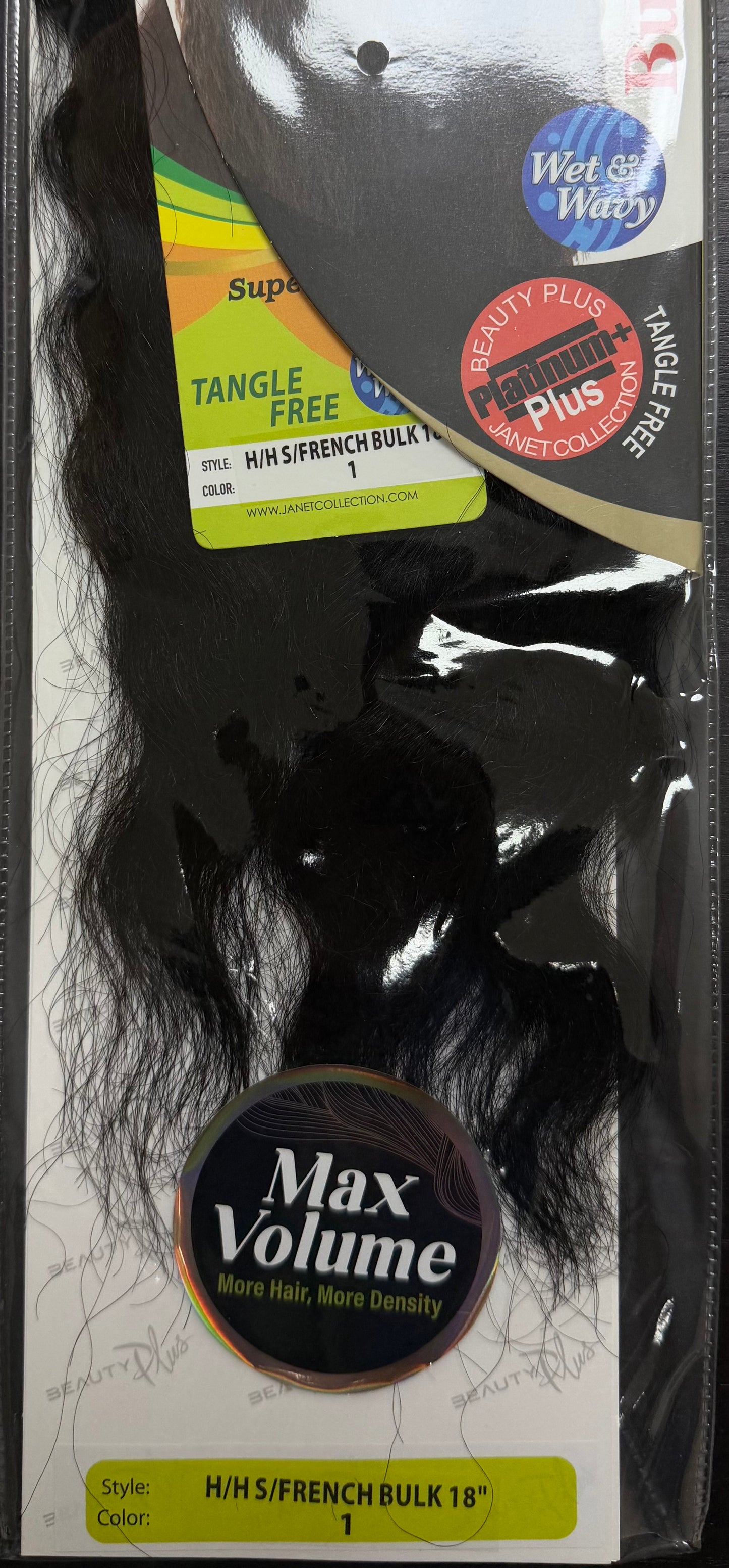 Janet Collection 100% Human Hair for Braiding SUPER FRENCH BULK 18"
