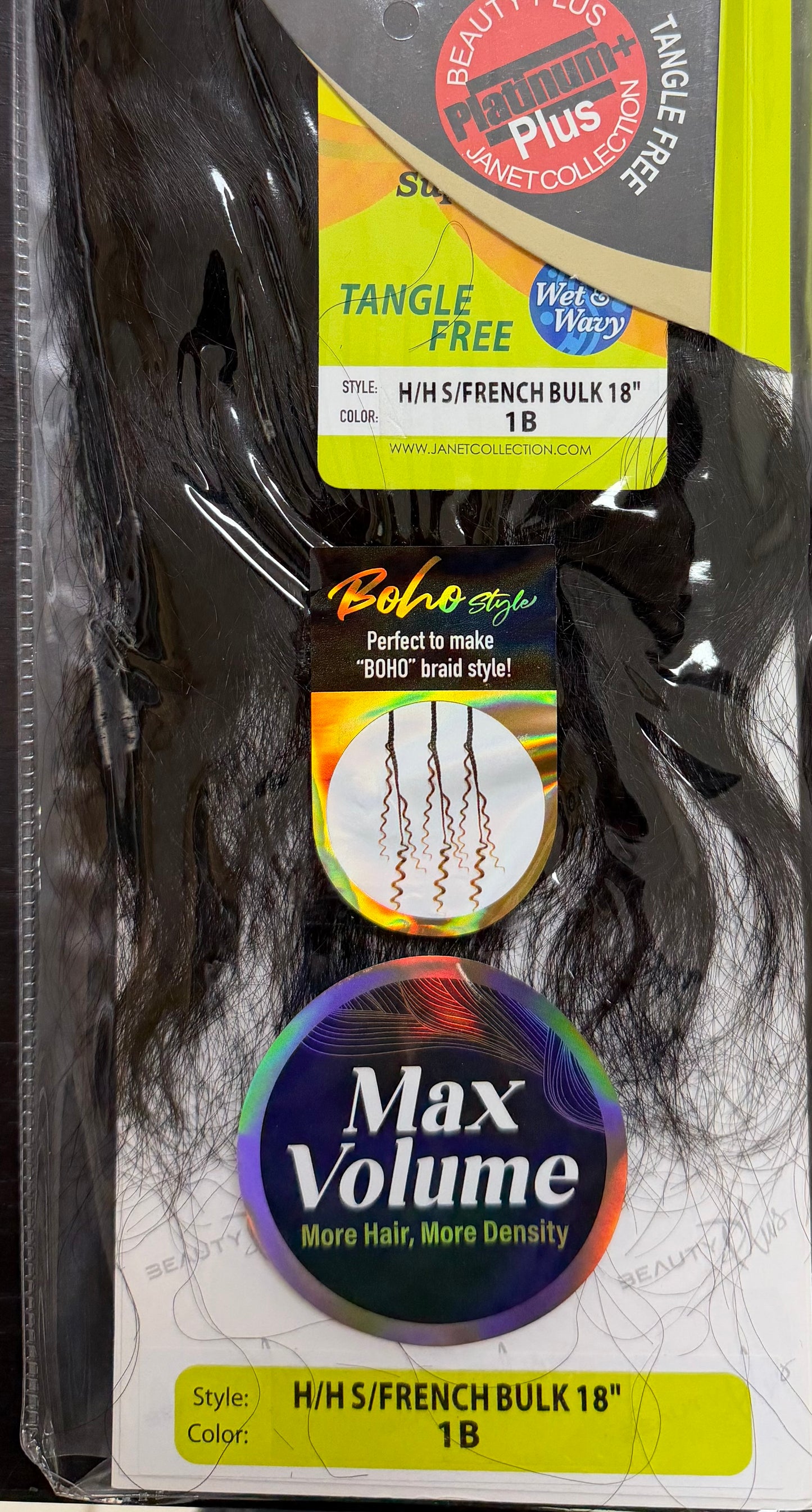 Janet Collection 100% Human Hair for Braiding SUPER FRENCH BULK 18"