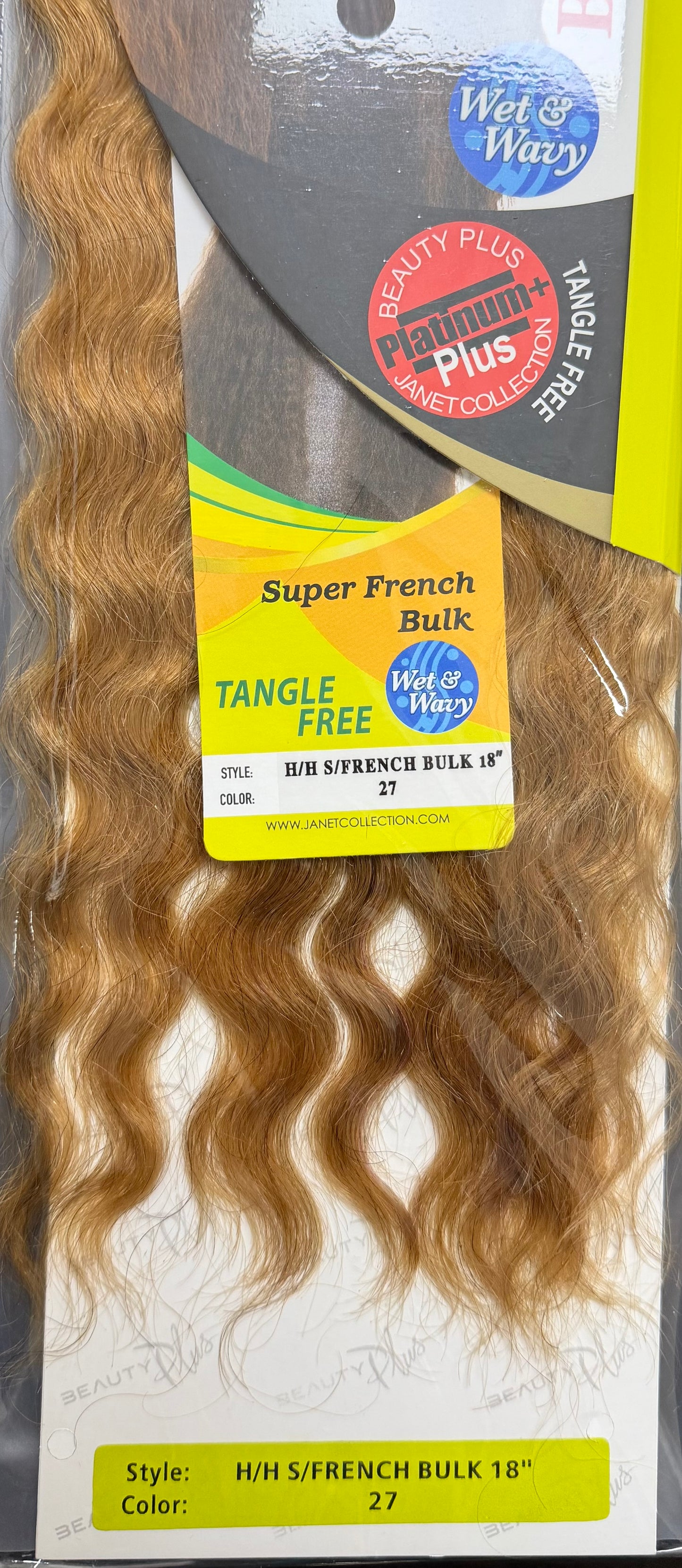 Janet Collection 100% Human Hair for Braiding SUPER FRENCH BULK 18"