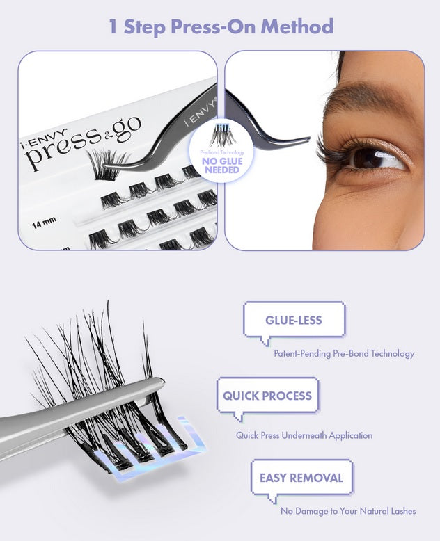 i*ENVY Press & Go Press On Cluster Lashes All-in-One Kit