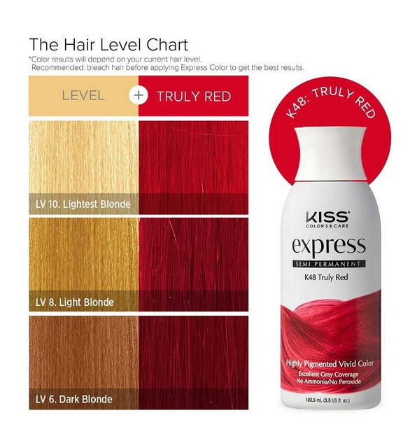 Kiss Express Semi-Permanent Hair Color 3.5 US fl. oz.