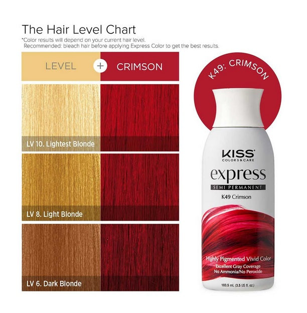 Kiss Express Semi-Permanent Hair Color 3.5 US fl. oz.