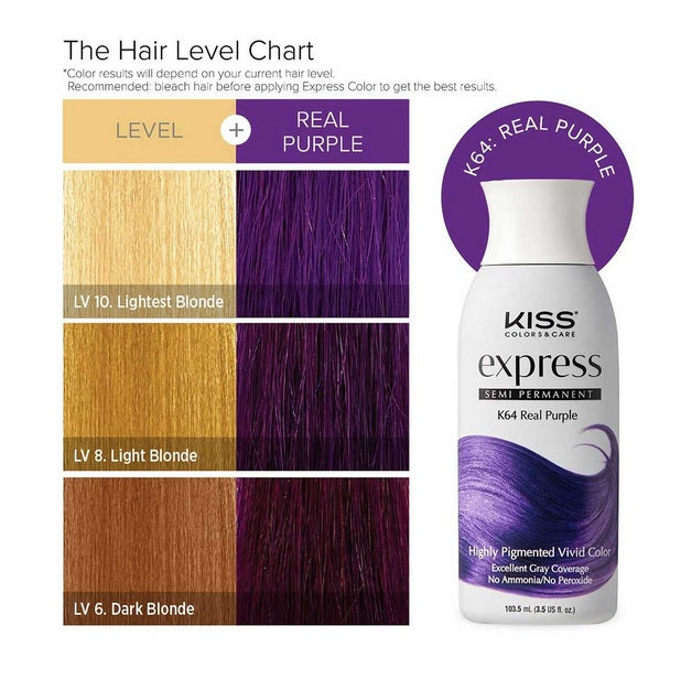 Kiss Express Semi-Permanent Hair Color 3.5 US fl. oz.