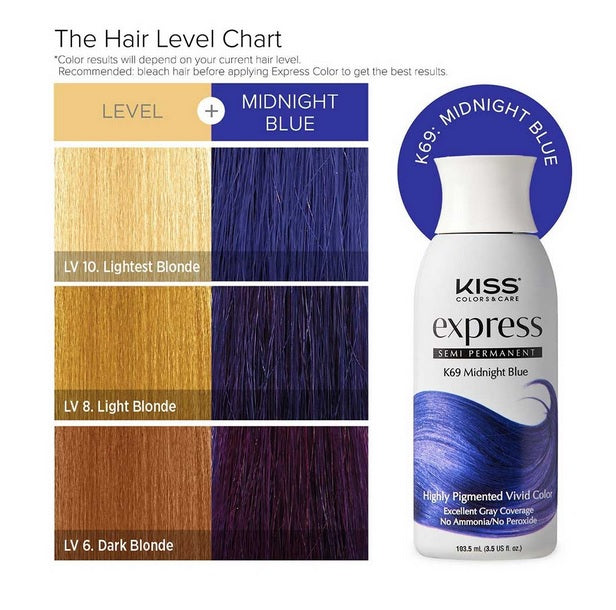 Kiss Express Semi-Permanent Hair Color 3.5 US fl. oz.