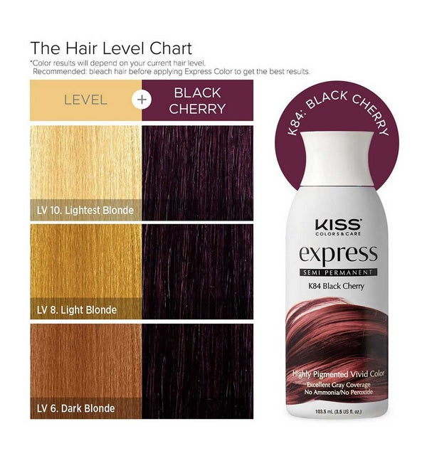 Kiss Express Semi-Permanent Hair Color 3.5 US fl. oz.