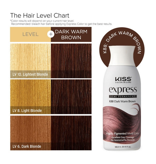 Kiss Express Semi-Permanent Hair Color 3.5 US fl. oz.