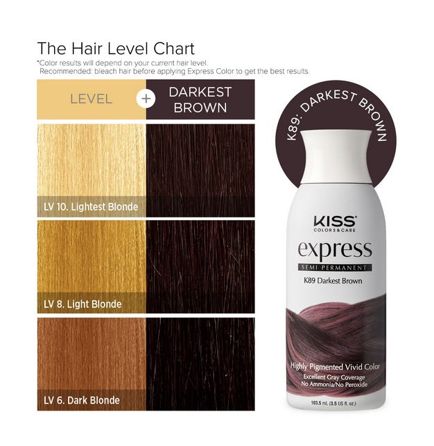 Kiss Express Semi-Permanent Hair Color 3.5 US fl. oz.