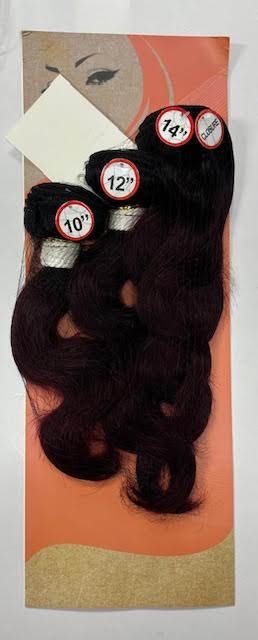 Laflare 100% Human Peruvian BODY WAVE (3 Bundles + Closure)