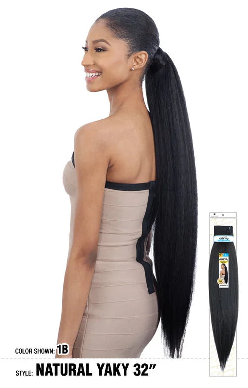 Shake N Go Organique PONY PRO Pony Tail NATURAL YAKY 32"