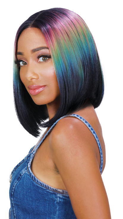 Zury SIS Synthetic Lace Front Wig | BYD-LACE H BEN | Tie-Dye Colors